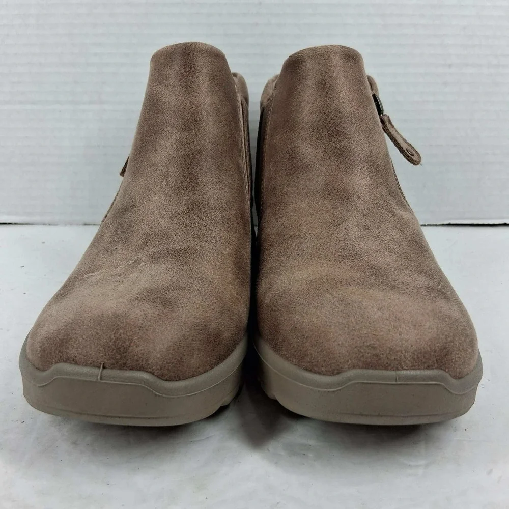 Skechers Relaxed Fit 158952 Mushroom Brown Ankle Boots‎ Womens 7 Memory Foam